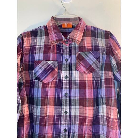 MERRELL Women’s Plaid Casual Button Down Flannel Shirt / Size: Small - Picture 8 of 8